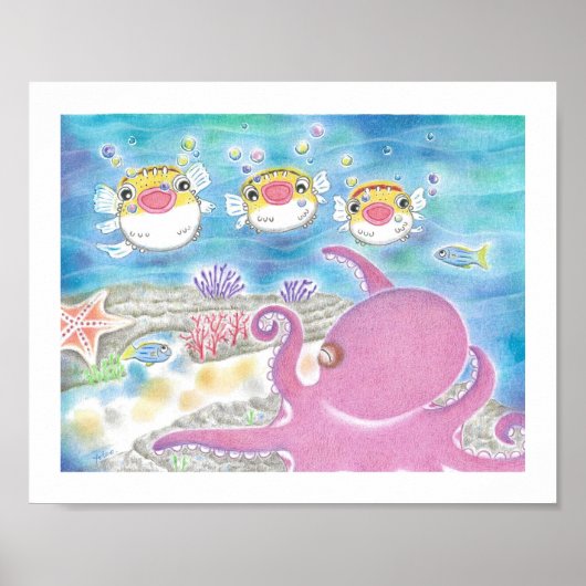 Poster d'art Octopus Porcupinefish (Devant)