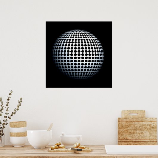 Poster d'art Op de Dot Sphere (Cuisine)