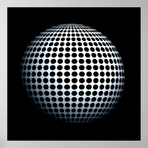 Poster d'art Op de Dot Sphere