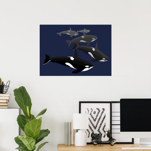 Poster d'art orca Whale Killer Whale Art Prints Ca (Bureau à domicile)