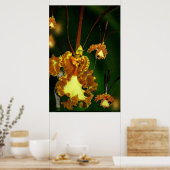 Poster d'art orchidée papillon -24x36 -autres tail (Cuisine)