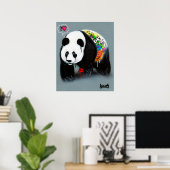 Poster d'art Panda "Not Kung Fu" (Bureau à domicile)