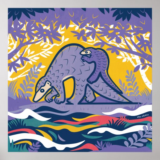 Poster d'art Pangolin (Devant)