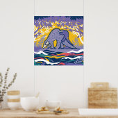 Poster d'art Pangolin (violet) (Cuisine)