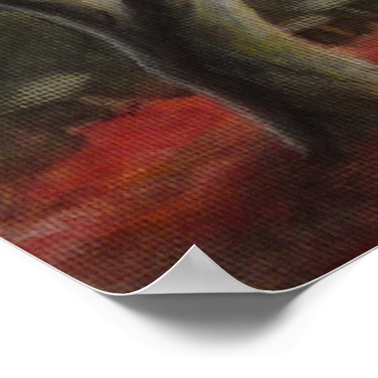 Poster d'art paysager de l'érable d'automne (Coin)