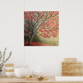 Poster d'art paysager de l'érable d'automne (Cuisine)