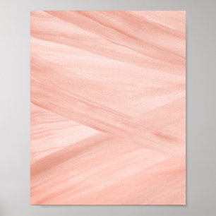 Poster d'art Peach Abstrait Lines Brushstroke