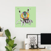 Poster d'art Peacock Coloré (Bureau à domicile)