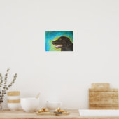 Poster d'art peint par Retriever Black Labrador Im (Cuisine)