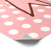 Poster d'art peint rose rétro (Coin)