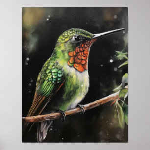 Poster d'art Peinture de colibri