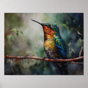 Poster d'art Peinture de colibri