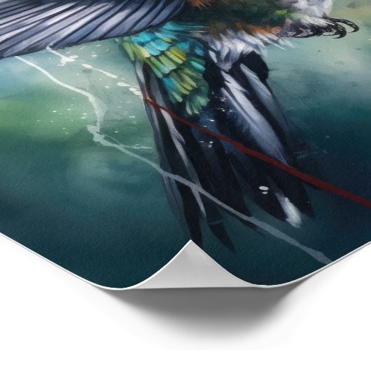 Poster d'art Peinture de colibri (Coin)