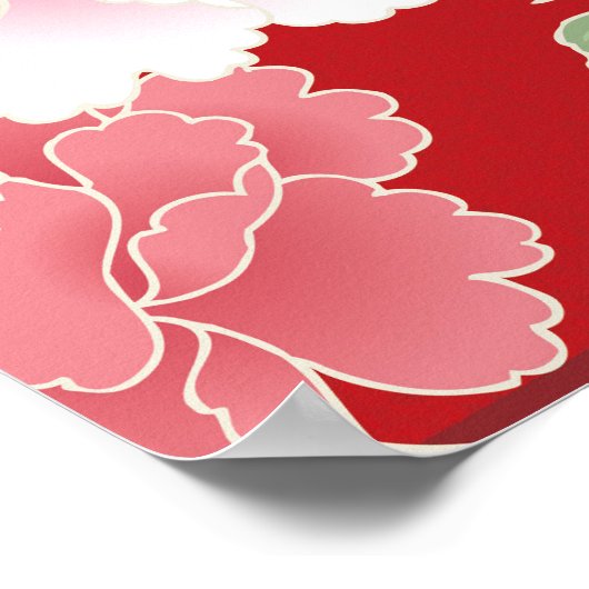 Poster d'art "Peony and chrysanthemum" (Coin)