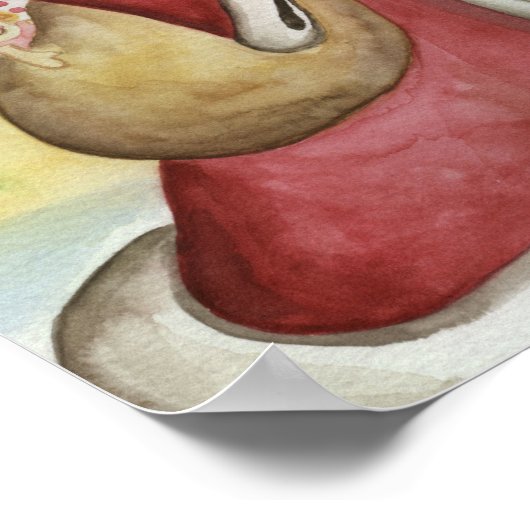 Poster d'art Père Noël (Coin)