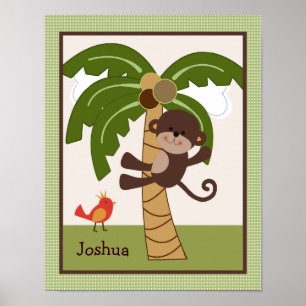 Poster d'art personnalisé Jungle Pals Monkey