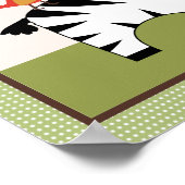 Poster d'art personnalisé Jungle Pals Zebra (Coin)