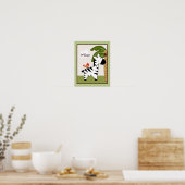Poster d'art personnalisé Jungle Pals Zebra (Cuisine)