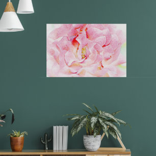 Poster d'Art Pétales Rose Rose