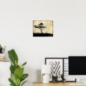 Poster d'art photo Silhouette Arbre (Bureau à domicile)