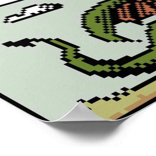 Poster d'art Pixel 8 bits Dragon Slayer (Coin)