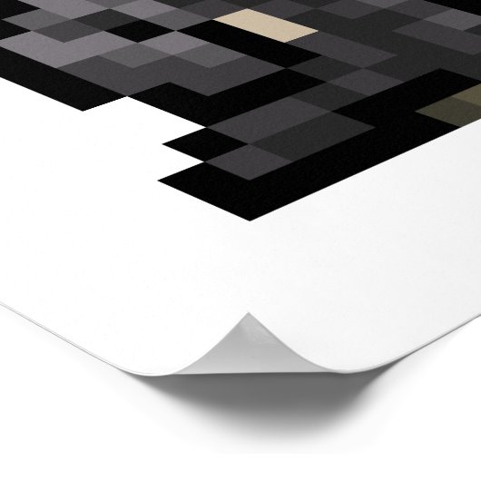 Poster d'art Pixel Assistant 8 bits (Coin)