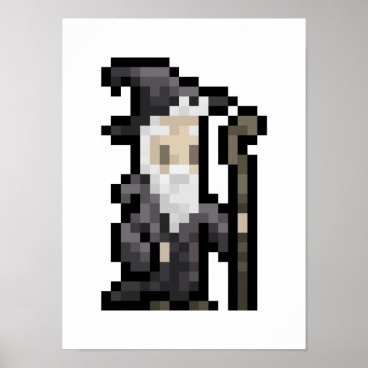 Poster d'art Pixel Assistant 8 bits (Devant)