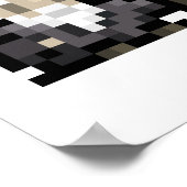 Poster d'art Pixel de 16x16 Sprite Wizard 8 bits (Coin)