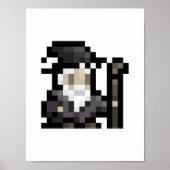 Poster d'art Pixel de 16x16 Sprite Wizard 8 bits (Devant)