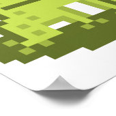 Poster d'art Pixel Frog (Coin)