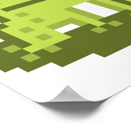 Poster d'art Pixel Frog (Coin)