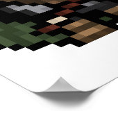 Poster d'art Pixel nain à 8 bits (Coin)