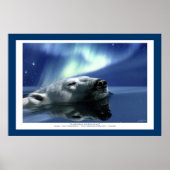 Poster d'art POLAR BEAR & AURORA (Devant)