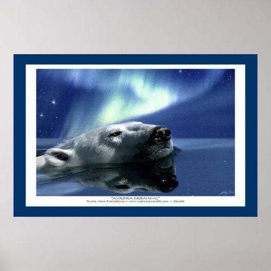 Poster d'art POLAR BEAR & AURORA (Devant)