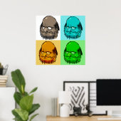 Poster d'art pop bodhidharma (Bureau à domicile)