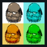 Poster d'art pop bodhidharma<br><div class="desc">Bodhidharma Pop Art Poster design par sanskritletters 2013</div>