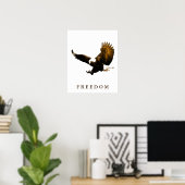 Poster d'art pop Brown de Freedom Eagle (Bureau à domicile)