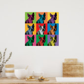 Poster d'art pop de Boston Terrier (Cuisine)