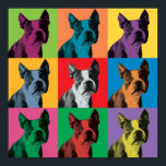 Poster d'art pop de Boston Terrier<br><div class="desc">Poster d'art pop de Boston Terrier</div>