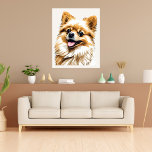 Poster d'art pop de Chien Poméranie<br><div class="desc">Libérez l'énergie vibrante de votre bien-aimé Poméranien avec notre Poster exclusif Chien Poméranie Pop Art. Cette pièce accrocheuse allie l'esthétique pop art moderne au charme intemporel de votre ami furry. Les couleurs audacieuses et le design dynamique en font un ajout à l'espace de n'importe quel animal de compagnie. Célébrez la...</div>