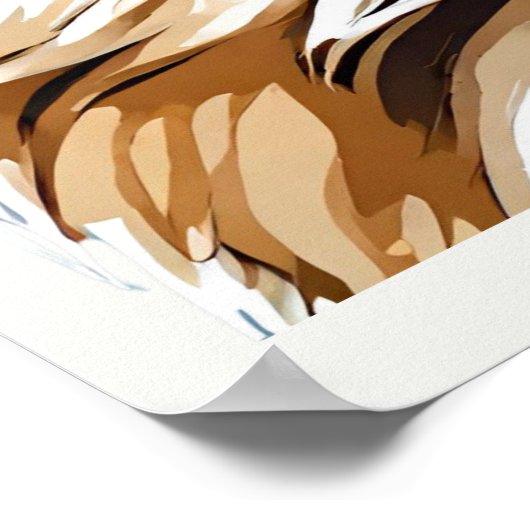 Poster d'art pop de Chien Poméranie (Coin)