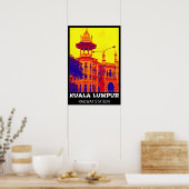 Poster d'art pop de la gare de Kuala Lumpur (Cuisine)