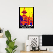 Poster d'art pop de la gare de Kuala Lumpur (Bureau à domicile)