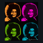 Poster d'art pop de Sai Baba<br><div class="desc">Si vous honorez votre mère, la Mère de l'Univers vous prémunira contre le mal. Sai Baba</div>