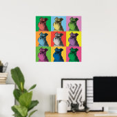 Poster d'art pop de Schnauzer miniature (Bureau à domicile)
