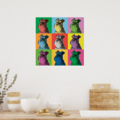 Poster d'art pop de Schnauzer miniature (Cuisine)