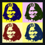 Poster d'Art Pop Geronimo - Freedom Fighter<br><div class="desc">Pop Art Style Iconic Historical People Images - Freedom Warrior Indian Tribe Chief Geronimo Art Poster Imprimer</div>