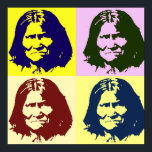 Poster d'Art Pop Geronimo - Freedom Fighter<br><div class="desc">Pop Art Style Iconic Historical People Images - Freedom Warrior Indian Tribe Chief Geronimo Art Poster Imprimer</div>