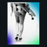 Poster d'art Pop Girl Skater<br><div class="desc">Poster d'art Pop Girl Skater</div>