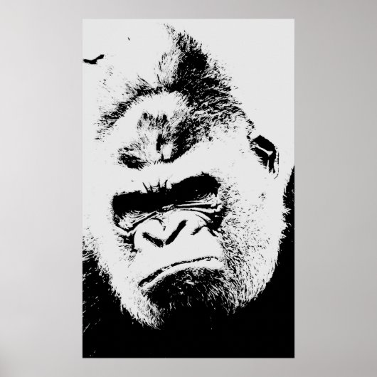 Poster d'art pop Gorilla en colère (Devant)